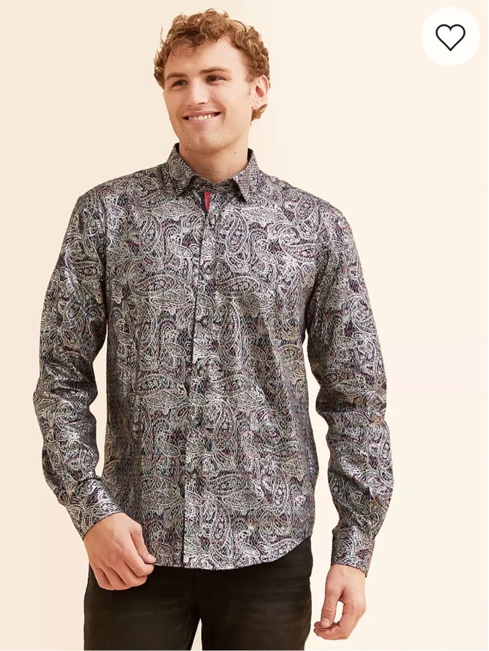 Eight X Foiled Paisley Long Sleeve Button-Up Shirt Size XL - Buckle Exclusive